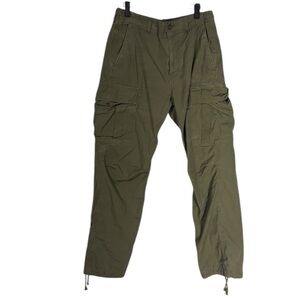 Vintage Y2K Polo Ralph Lauren Men's Green Cargo Pants Size 32 X 32 Preppy